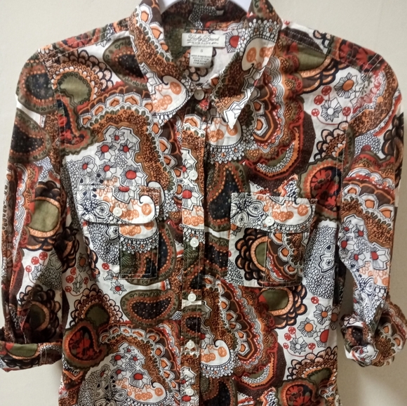 Lucky Brand Tops - Lucky Brand Womens Paisley Long Sleeve shirt sz. S